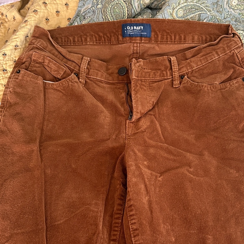 Old Navy Women's Burnt Orange Corduroy Pants
